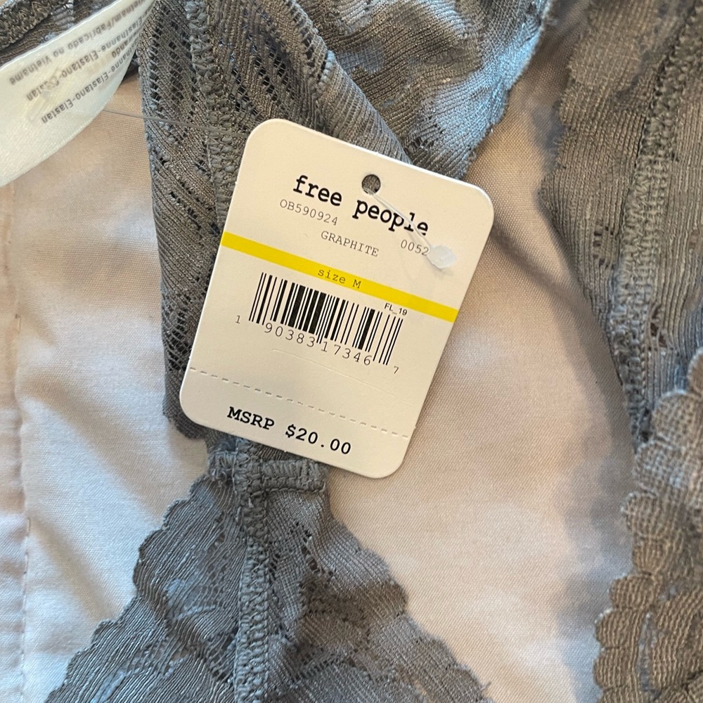 NWT Free People lace bralette in gray size medium - Picture 5 of 5